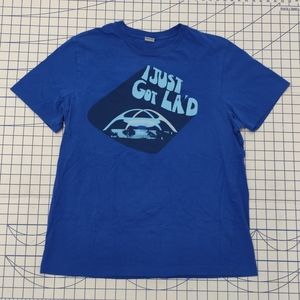 Hollister Company "I Just Got LA'D" Short Sleeve Shirt L Blue
